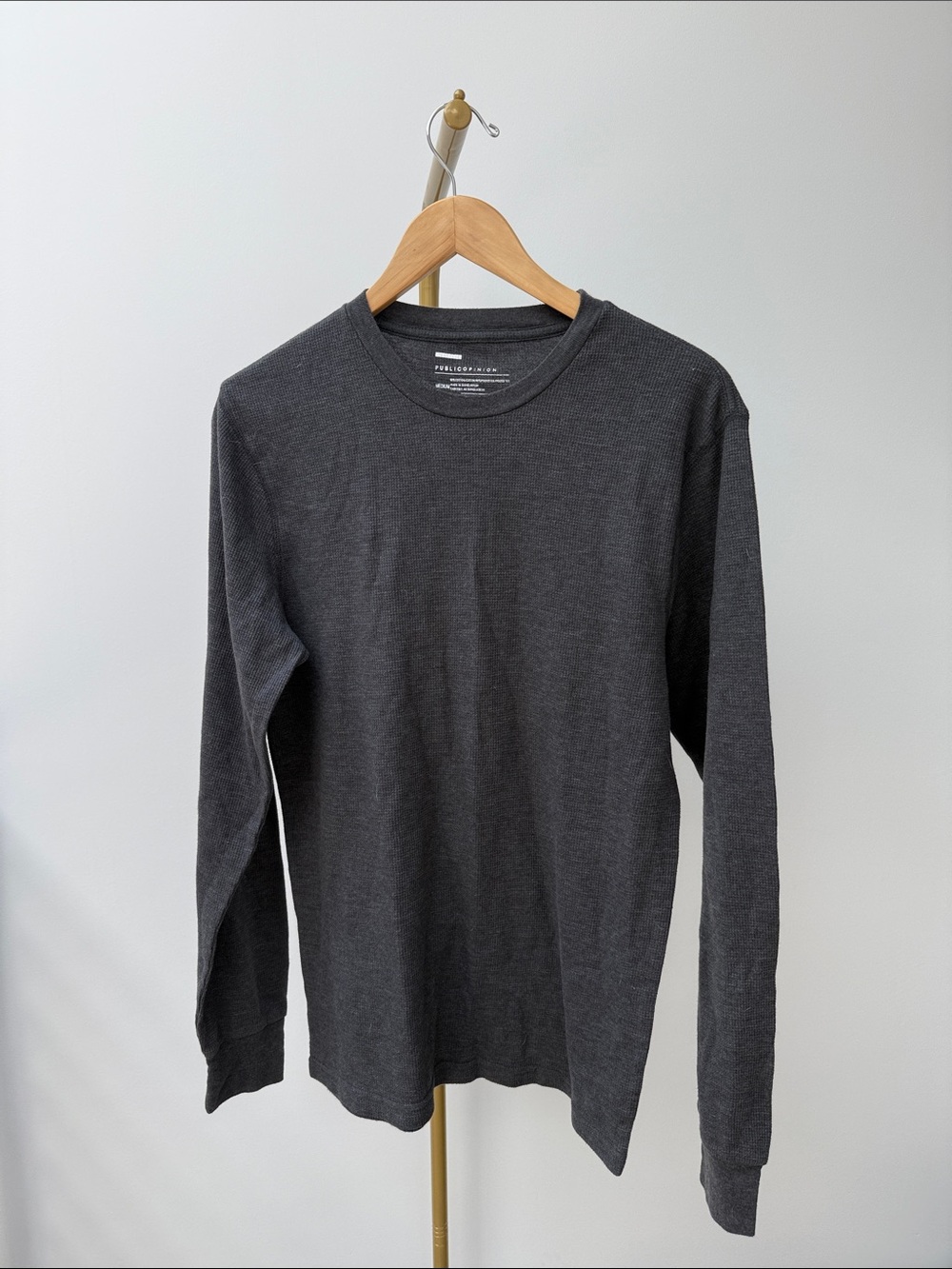 Men's Long-Sleeve Crewneck Thermal Shirt - Charcoal M
